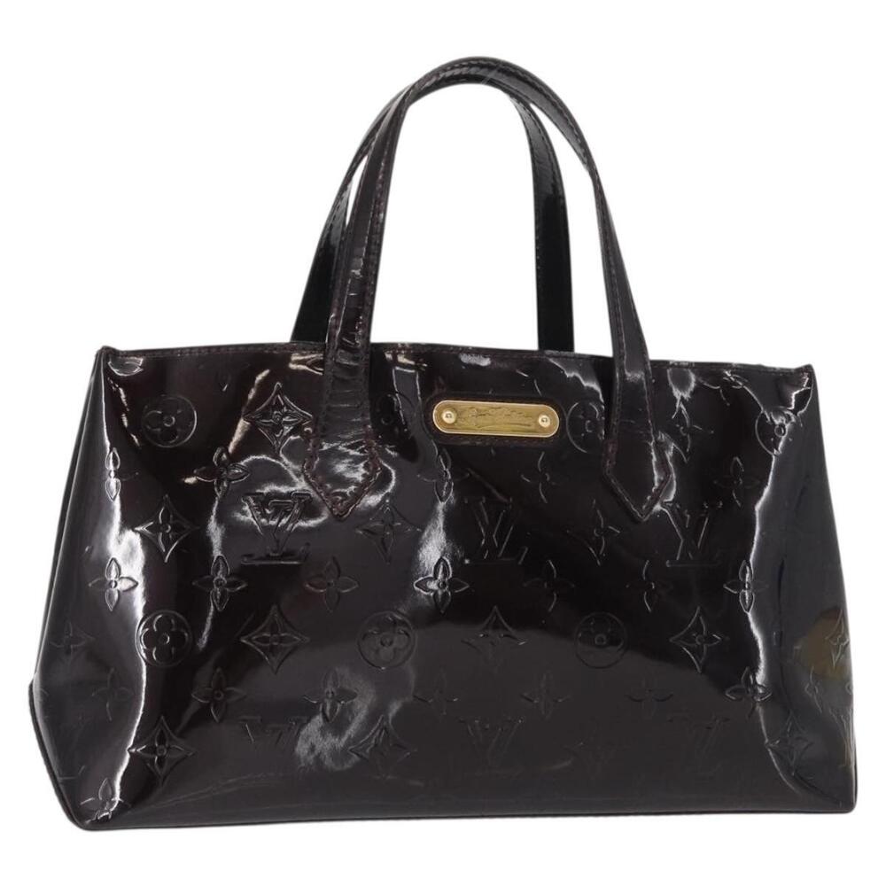 LOUIS VUITTON Monogram Vernis Wilshire PM Bag Amarante M93641 LV Auth BA8609